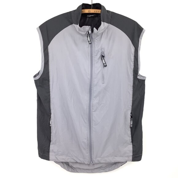 IllumiNite Other - IllumiNite Mens Reflective Gray & Black Sleeveless Running Walking Vest Large
